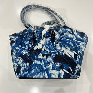 Betsey Johnson Denim Bow-Nanza Tote Blue